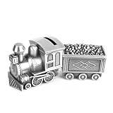 Kreative Kohlezug Silberdose Spardose Modische Geburtstagsgeschenke Spardose Schmuckbox Mode Paar Geschenke Münzbank Spardose für Kinder Erwachsene Jungen Mädchen (Farbe: Silber)