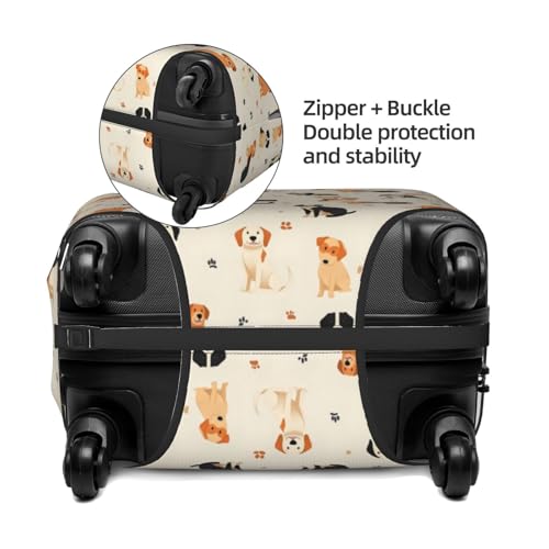 Luggage Cover Protector - Dog Cute Paw Print Suitcase Covers for Luggage Fit 22-24 Inch Suitcase3