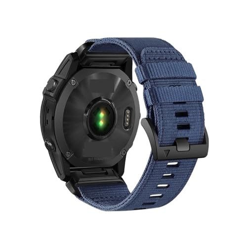 22 26mm Quick Fit�҂݃i�C�����X�|�[�c�x���g�ɓK������Garmin Fenix 7X/6X/5X/Enduro2 Quick/Tactix 7Pro(Blue,22mm)