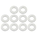 PATIKIL Wedge Locking Washers, 10 Pack Manganese Steel Vibration Resistant Safety Washers for M10 Bolts Screw (10.7 x 21 mm ID*OD)