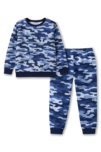 Image of Trampoline Boys Camouflage T-Shirt & Track Pant Set, Terry Loop Fabric