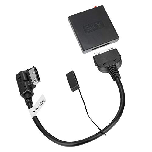 Yongjiangxia Aux Cable Compatible with Mercedes Benz 2010-2016 C CLS GL ML S SLK Seiries MMI Socket Compatible with iPhone iPod