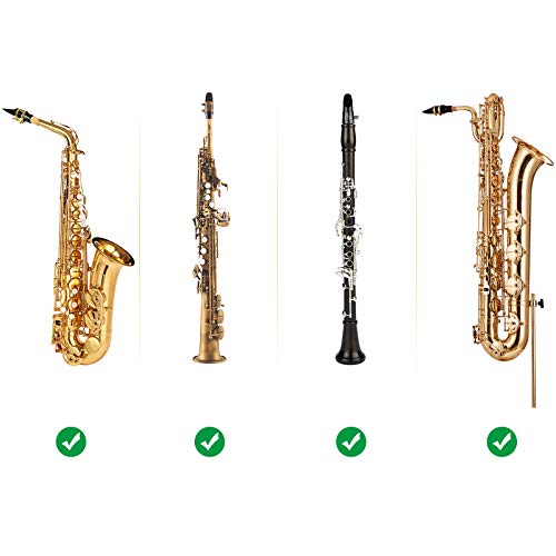 24 Pieces Alto Tenor Saxophone Mouthpiece Cushions, Eison 0.8Mm Thick Food Grade Sax Clarinet Mouthpiece Patches Pads Strong Adhesive, Black #TOP4