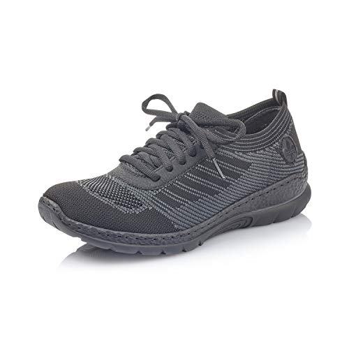 Preisvergleich Produktbild Rieker Damen Frühjahr / Sommer N22K4 Sneaker, Schwarz (Black-Grey / Schwarz 01)