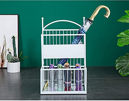 Porte-parapluies métallique durable à double niveau pour entrée chic