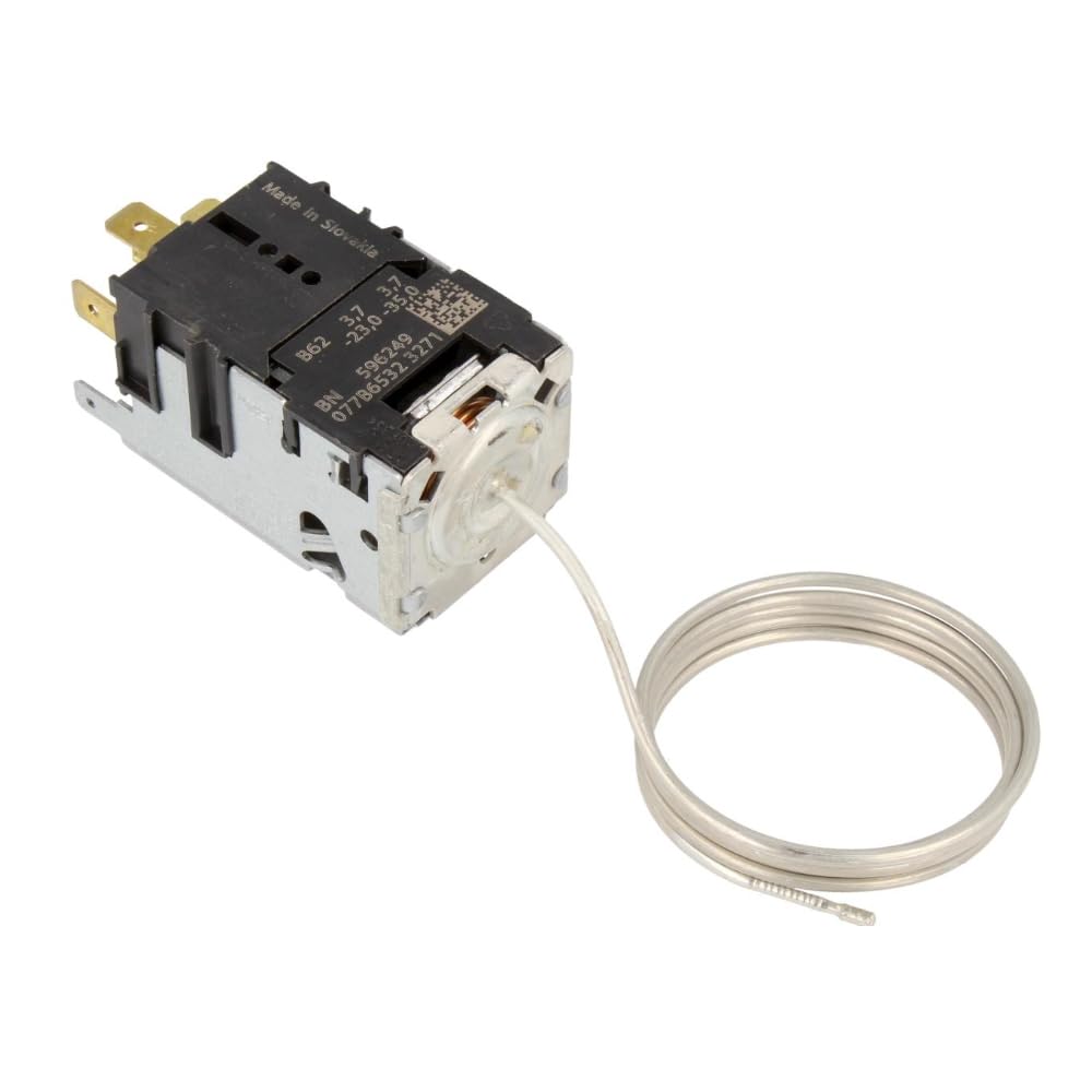 Termostato Regolatore Temperatura 077B6532 4 Contatti Lunghezza Capillare 780 mm per Frigorifero Congelatore Compatibile con Haier Compatibile con Electrolux Compatibile con Whirlpool