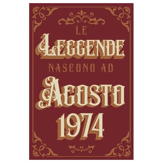 Le Leggende Nascono Ad Agosto 1974: Idea regalo originale e divertente di 49 anni per donne e uomini. Taccuino a righe