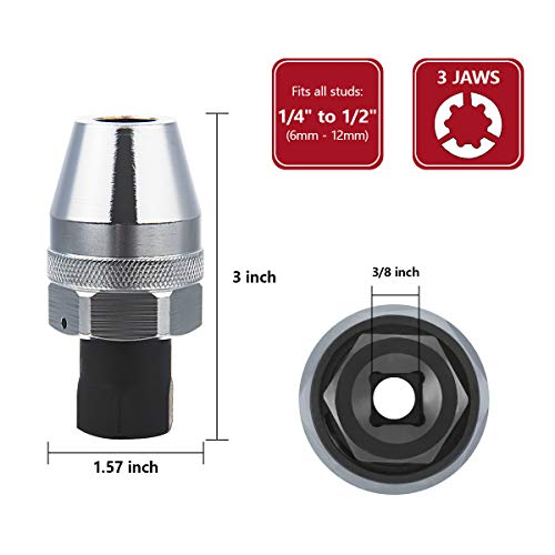 LCGP Damaged Bolt and Stud Extractor Tool, Grips and Removes 1/4-Inch to 1/2-Inch Studs - Ideal for Broken, Rounded Off, Painted Over, and Rusted Tight Bolts by LCGP - Image 2