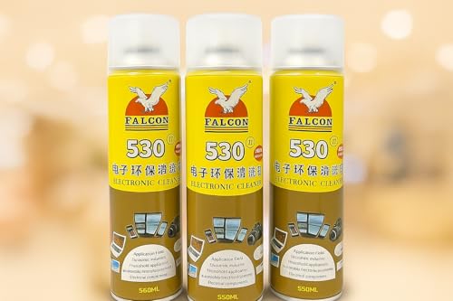 Image of Quick dry Falcon 530 Electronic Products Environmentally Friendly Contact Spray Cleaner for Sensitive Cleaning of motherboards, LED TVs, Cars, and Other Surfaces Copy (550 ml) Pack Of 5 PCS