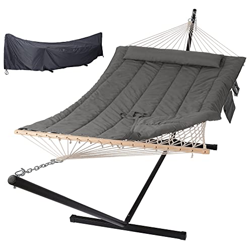 Suncreat Rope Hammock With Stand And Rain Cover #TOP28