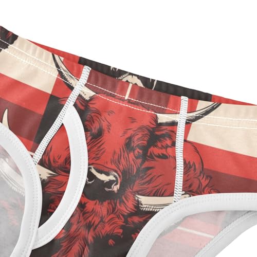 KLL Buffalo Plaid Little Boys Comfort Nighttime Underwear Breathable Children Undies4