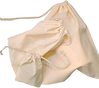 Cotton Pouches & Bags with Drawstring; Reusable Travel Pouch, Vegetable Storage Bags, Backpack, Tote & Gift Bags; Can be Screen Printed; Machine Washable 2 S(5x6"), 2 M(8x12"), 2 L(12x16")