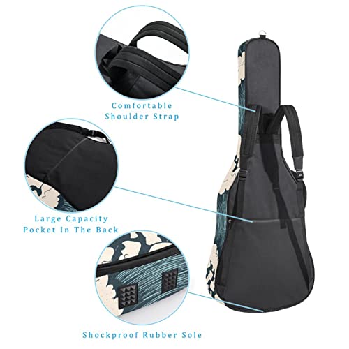 Étui pour guitare classique et acoustique – Motif chinois japonais – Doré et noir – Taille complète, Multicolore 05, 42… - Les Beatles, Paul McCartney, John Lennon, RIngo Starr, George Harrison Étui pour guitare classique et acoustique - Motif chinois japonais - Doré et noir - Taille complète, Multicolore 05, 42… – Image 4