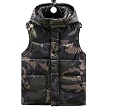 Chaleco Vaquero Hombre,Chaleco Acolchado De Invierno Deportes Cálido Chaqueta De Camuflaje Negro Chaleco De Plumas Chaqueta De Trabajo Con Capucha Chaleco Deportivo Abrigo De Moda Para Hombres Regal