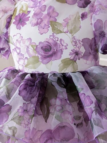 Image of TAGAS Girls' Princess Dress | Girl Floral Print Dress |Dresses birthdaydress for Babygirls |