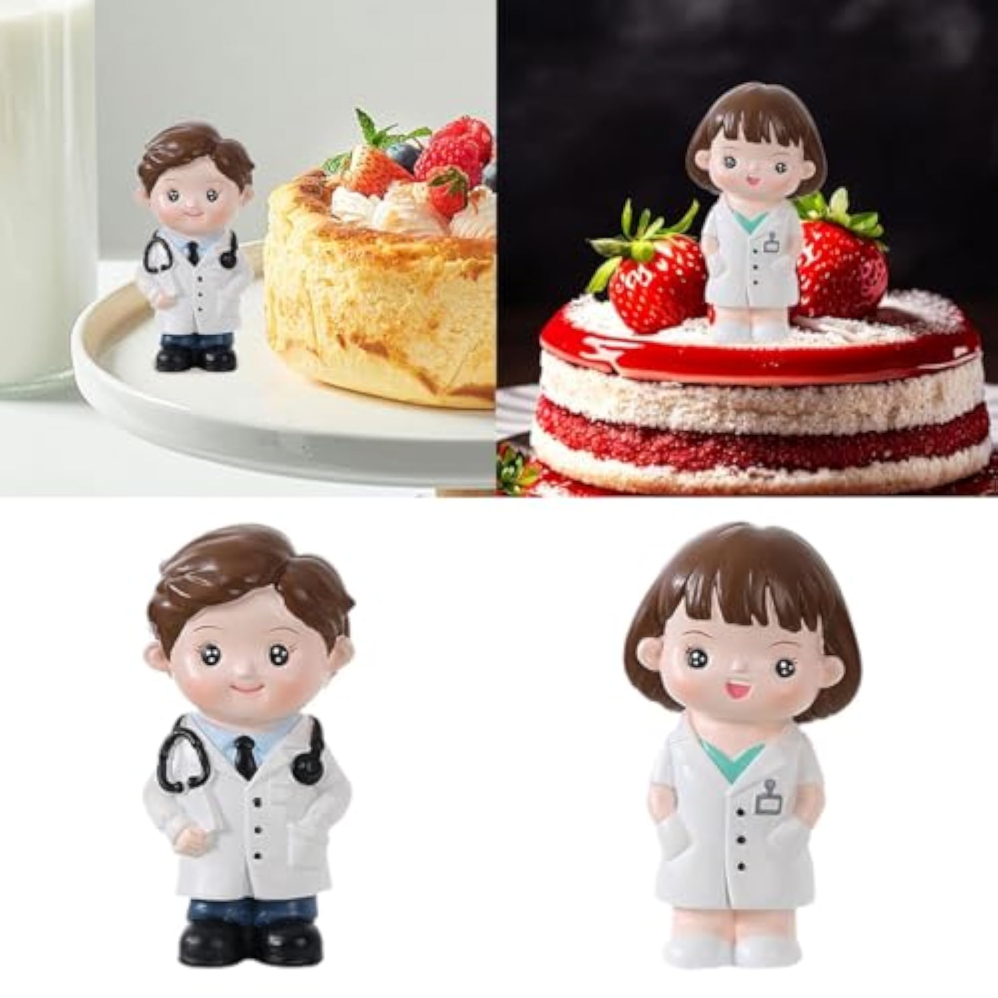 Doctor Statue Collectible Cute Cake Topper