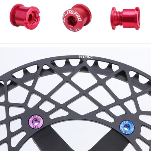 YYunying Fahrrad-Kettenblattschrauben für Scheibenbremse, Aluminium-Legierung, Einzelscheiben-Kettenblätter, Muttern für Rennräder, Mountainbikes, Violett