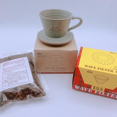 Kalita MI155 �J���^ �R�[�q�[���Z�b�g �J���^ ���Z�� × �E�F�[�u�h���b�p�[ ���� 1~2�t�p Made in Japan (�T���h�O���[, �R�[�q�[���A�y�[�p�[50P�Z�b�g) KWF-155