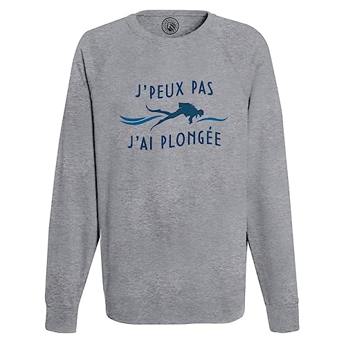 Sweat j'peux pas j'ai plongée homme idée cadeau originale océan et mer