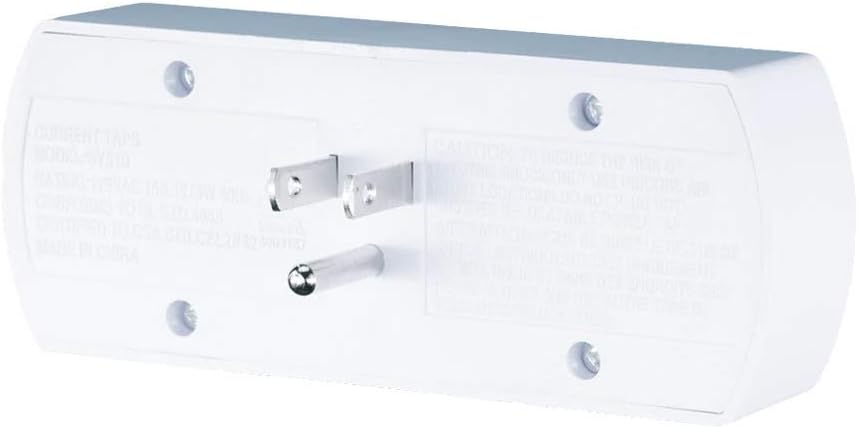Topro23 Multi Outlet Wall Plug Grounded Triple Outlet Adapter with ON/OFF Switch 3 Prong ETL Listed 2 Pack White TP-SY610