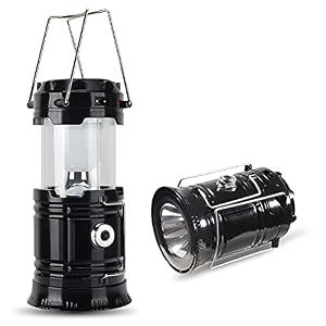 MeYuxg Pack of 2 LED Camping Lights, Solar Camping Lamp, Rechargeable Waterproof Camping Lantern, Hand Lamp, Power Bank, 3 Light Modes for Fishing, Hiking, Adventure, Hunting