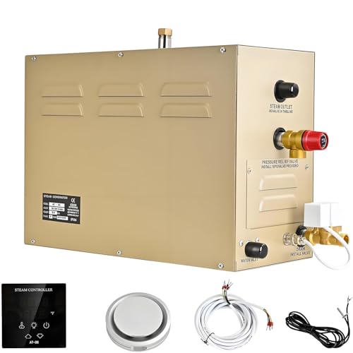 Generatore di Vapore per Bagno Turco Domestico, Kit generatore di Vapore per Doccia, 35-55 °C, da 30 Minuti a 12 Ore con Scarico Automatico per Bagno, Sauna, Spa e Bagno di casa 3KW