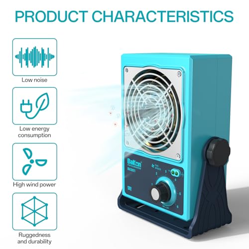 Image of BAKON BK001 Ion Blower, Eliminate Static Electricity, Positive and Negative Charge Generator, Neutralization of Ions, Electronic Production and Maintenance of Anti-Static