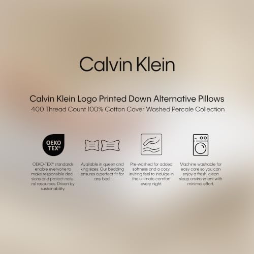 Calvin Klein Luxury Hotel Pillow King Size Set of 2 Down Alternative Firm by Calvin Klein - Used condition - Image 5