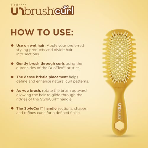 Image of FHI Heat UNbrush Curl Collection for Pain-Free Brushing & Curl Enhancing Styling for Curly Hair Types - Use on Wet Hair Only