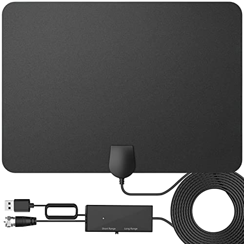 4K Tv Antenna, Rizerlton 8K Digital Hdtv Antenna Best Clear View Powerful 360° Signal Reception 250+ Miles Range With Amplifier Signal Booster 16.5Ft Coax Cable For All Tv Home, Office, Camping #TOP15