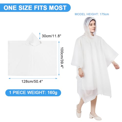 flintronic Regenponcho Regenmantel für Herren Damen, 2 Stück Wiederverwendbar Wasserdicht Regencape Regenjacke, Eva Regenjacke Unisex, für Camping, Wandern, Reisen, Radfahren