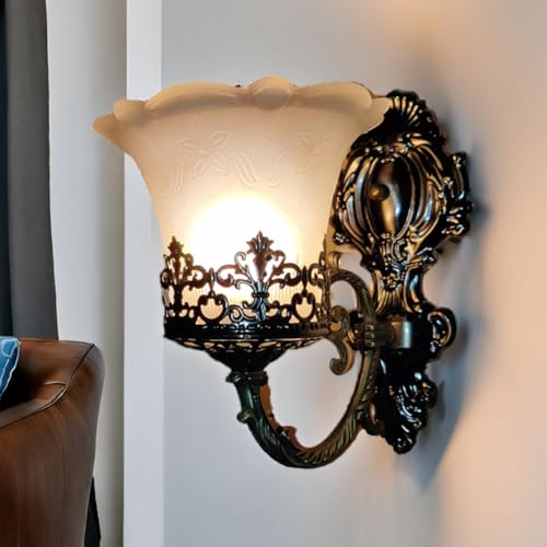Image of WHITERAY Black Antique Designer Imported Wall Light Wall lamp for Bedroom, Living Room,Kitchen, Bars, malls, Besides The Bed, Balcony Home Decoration ((1111 (Single) (Without Bulb))