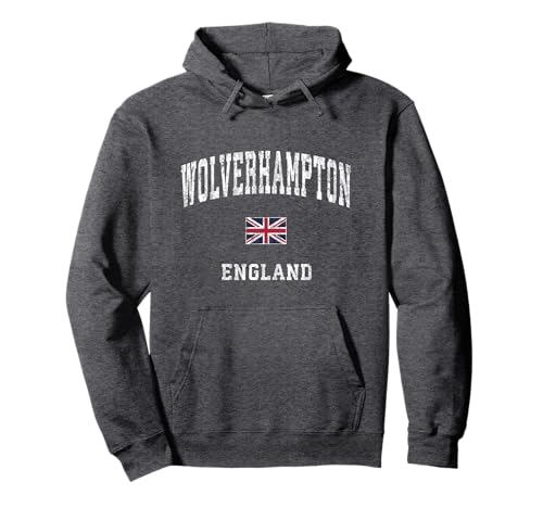 Wolverhampton England Vintage Athletic Sports Design Pullover Hoodie
