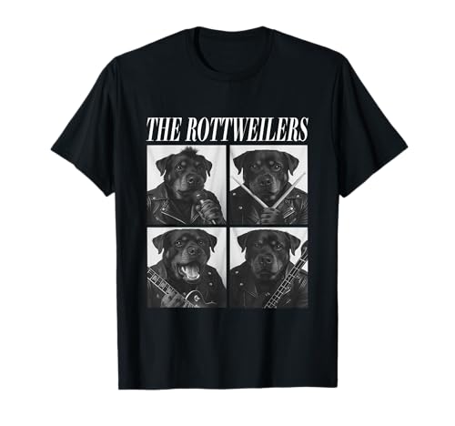The Rottweilers Musicians Dogs Rock Music Emo Punk Band T-Shirt