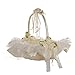 Mariage Panier dentelle Panier de fleurs Fleur Fille Handwoven Panier Outils romantique pour la décoration de jardin