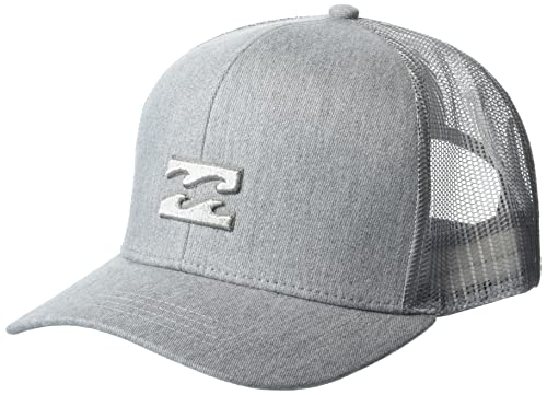 Billabong Herren Trucker-Mütze, verstellbar, Netzrücken, für den ganzen Tag Baseballkappe, Grey Heather, Einheitsgröße