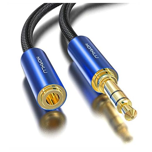 Headphone Extension Cable 4ft, Morxlu 3.5mm Male to Female Stereo Audio Extension Adapter [Hi-Fi Sound] Nylon-Braided AUX Extension Cord Compatible with iPhone, iPad, Smartphones, Headphones, Tablets