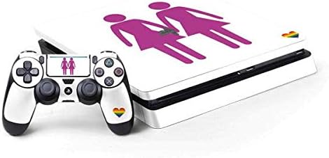 Skinit Decal Gaming Skin Compatible with PS4 Slim Bundle - Distressed Rainbow Flag Design