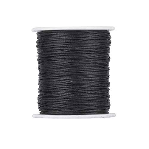 PH PandaHall 120m Filo Cerato Bianco 0.5mm – Corda In Poliestere Cerato Per Gioielli, Macramè E Acchiappasogni