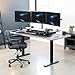 VIVO Height Adjustable 48 inch Standing Desk Converter with Triple 21.5 to 27 inch Monitor Mount, Extra Large Desk Riser, Black, DESK-KIT-48KB3C