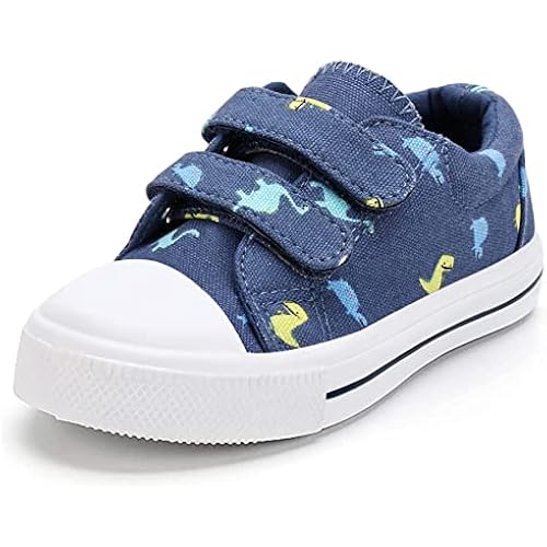 K KomForme Toddler Shoes, Hook & Loop Canvas Sneakers for Boys and Girls