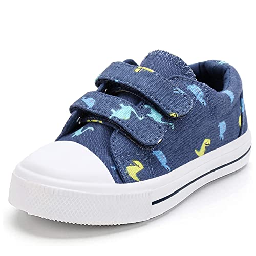 Image of K KomForme Toddler Boys & Girls Shoes Kids Canvas Sneakers with Cartoon Dual Hook and Loops