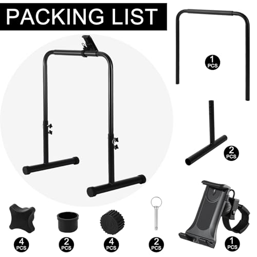 Leinuosen 24.4 Inch Wide Handle Bar for Walking Pad Only with Phone Holder Adjustable Handrail Height from 30.7 to 39.37 Inch Comfortable Grip Stainless Steel Frame Overbold Stable
