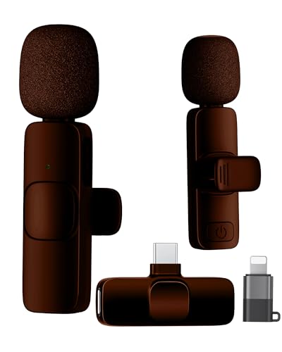 KUKIHO Kabelloses Lavalier Mikrofon für iPhone/iPad/Android (2 Sender),