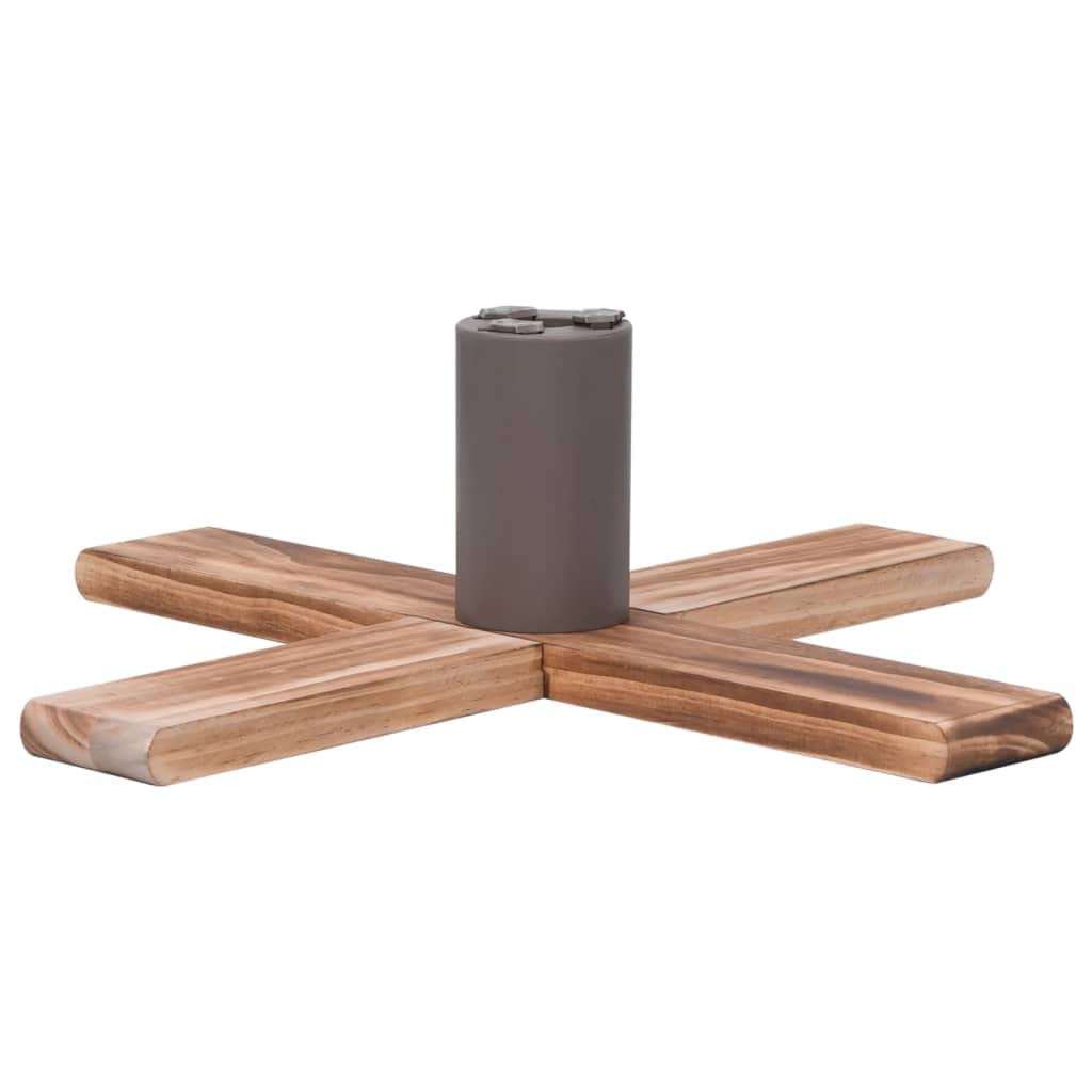 vidaXL Soporte para Árbol de Navidad Adorno Decoración Navideña Sostenedor Fiestas Festividades Casa Rústico Fuerte Robusto 54x54x16 cm
