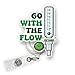 BAVAHA Go with The Flowmeter Acrylic Badge Reel for Respiratory Therapists, Nurse Lanyard, Cute RT Student Gift, ICU, Nurses Week, Med Surg, CRNA