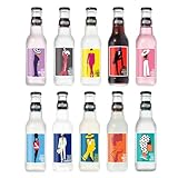 The Artisan Drinks Company Full Range Tonic Water & Mixer Pack - 200mlx12 Bottles - Natural Ingredients Artisan Tonic Water for Gin, Fiery Ginger Beer & Cola - Gin, Vodka, Rum & Tequila Mixers