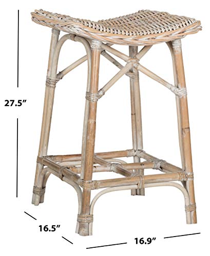 Safavieh Home Collection Rayna Natural Washed Wicker Butaco miniatura 4