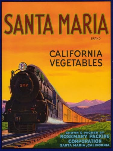 ART.COM Wall Art Print Santa Maria Vegetable Label - Santa Maria, CA by Lantern Press, 12