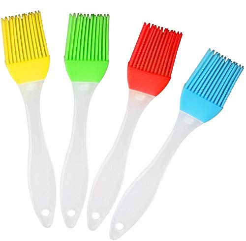 Set Di 4 Spazzole In Silicone Per Cucina E Barbecue – Resistenti Al Calore (230°C), Lavabili In Lavastoviglie, Ideali Per Salsa, Burro E Glassa